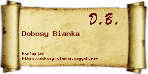 Dobosy Bianka névjegykártya